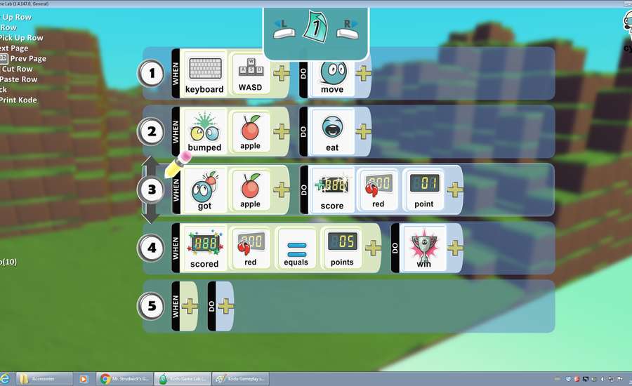 Coding in Kodu